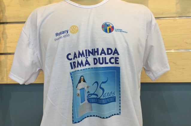 Camisa da caminhada em prol da nova sala  de cirurgia já está à venda na Loja Irmã Dulce