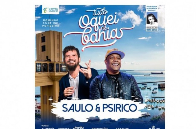 Saulo e Psirico comandam festa em prol das Obras Sociais Irmã Dulce Saulo e Psirico comandam festa em prol das Obras Sociais Irmã Dulce