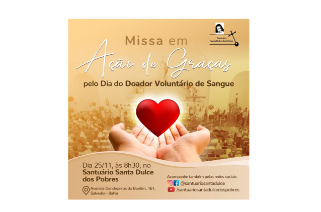 OSID celebra Dia do Doador Voluntário de Sangue com missa em ação de graças