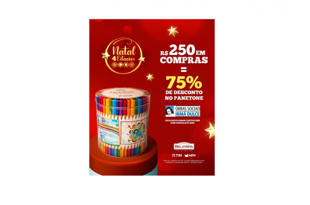Shopping Bela Vista lança campanha de Natal com exclusivo Panetone Santa Dulce Shopping Bela Vista lança campanha de Natal com exclusivo Panetone Santa Dulce