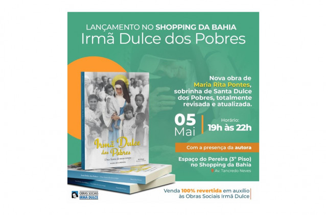 Livro sobre Santa Dulce será lançado hoje no Shopping da Bahia