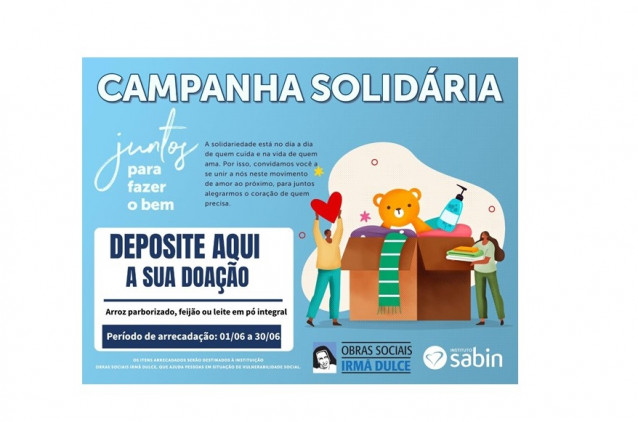 Instituto Sabin promove campanha para arrecadar alimentos para a OSID Instituto Sabin promove campanha para arrecadar alimentos para a OSID
