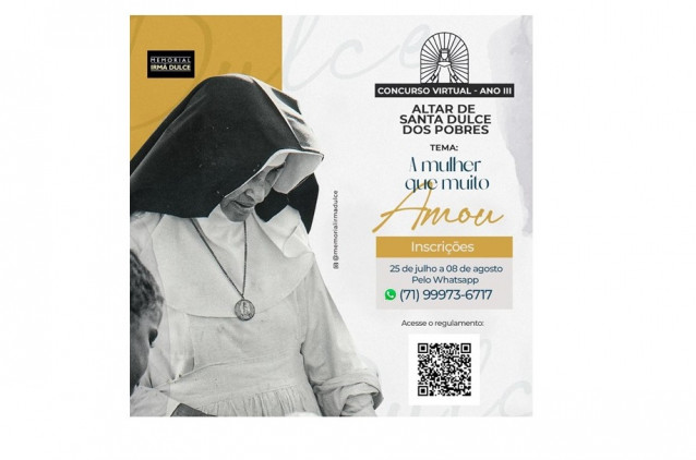 III Concurso Virtual Altar de Santa Dulce dos Pobres abre inscrições III Concurso Virtual Altar de Santa Dulce dos Pobres abre inscrições