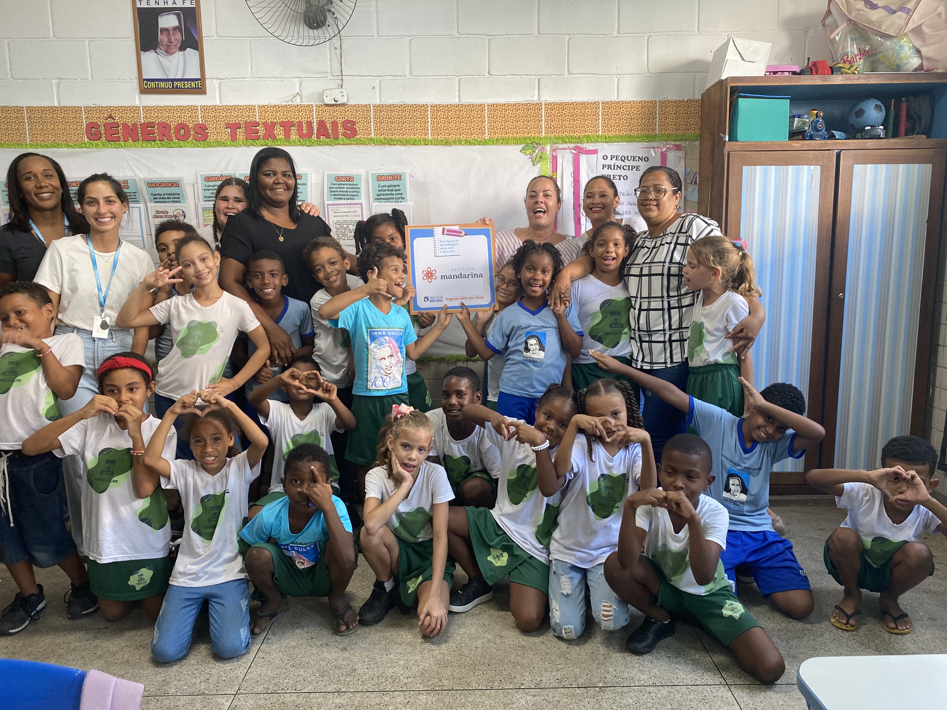 Instituto Mandarina é o mais novo apoiador do projeto Adote uma Turma