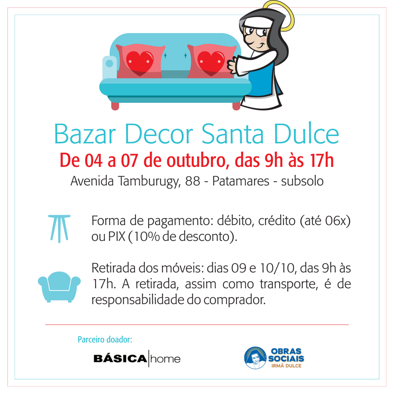 Vem aí o Bazar Decor Santa Dulce!