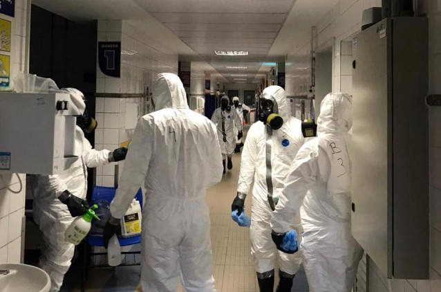 Hospital Santo Antônio passa por processo de desinfecção Hospital Santo Antônio passa por processo de desinfecção