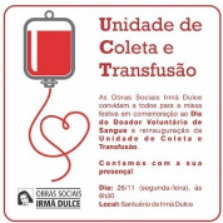 Missa e reinauguração da UCT marcam homenagens ao doador voluntário de sangue